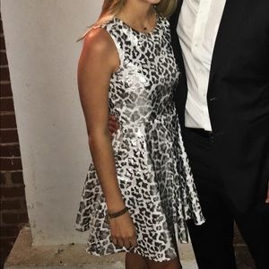 Lulu’s Silver Metallic Leopard Dress